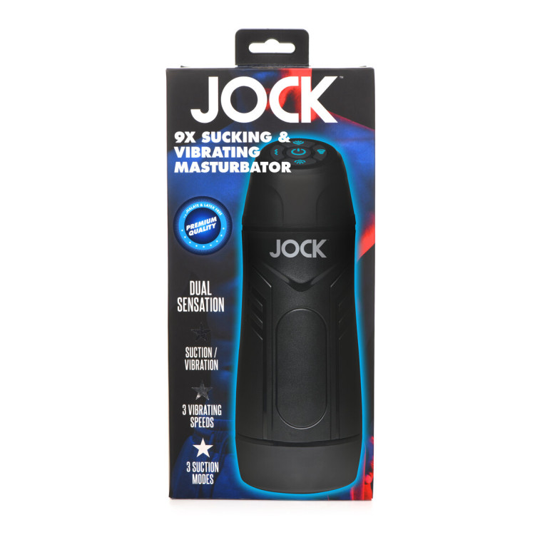 Jock 9X Sucking & Vibrating Masturbator White