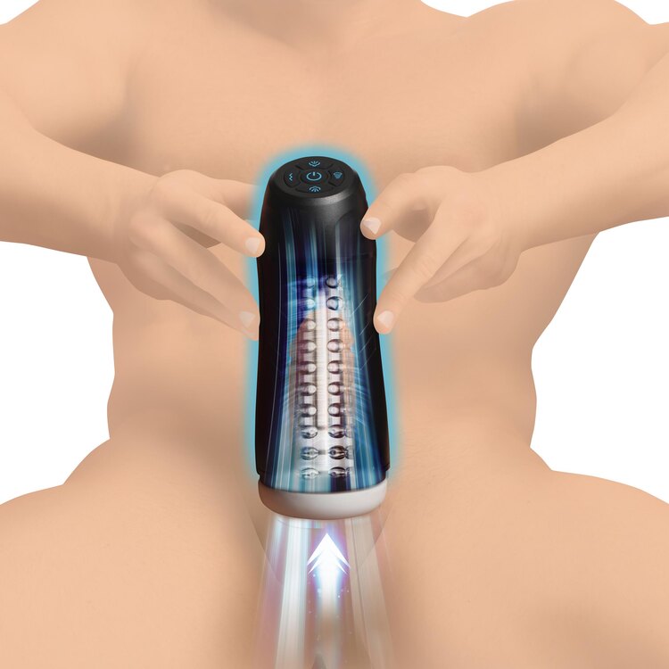 Jock 9X Sucking & Vibrating Masturbator White