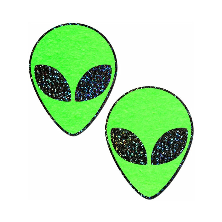 Pastease Glow-in-the-Dark Glitter Alien Pasties Green (86943) by Pastease | Pasties | SlipDix.com Pastease Glow-in-the-Dark Glitter Alien Pasties Green (86943) | SlipDix.com