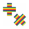 Pastease Glitter Pride Crosses Rainbow (86971) by Pastease | Pasties | SlipDix.com Pastease Glitter Pride Crosses Rainbow (86971) | SlipDix.com
