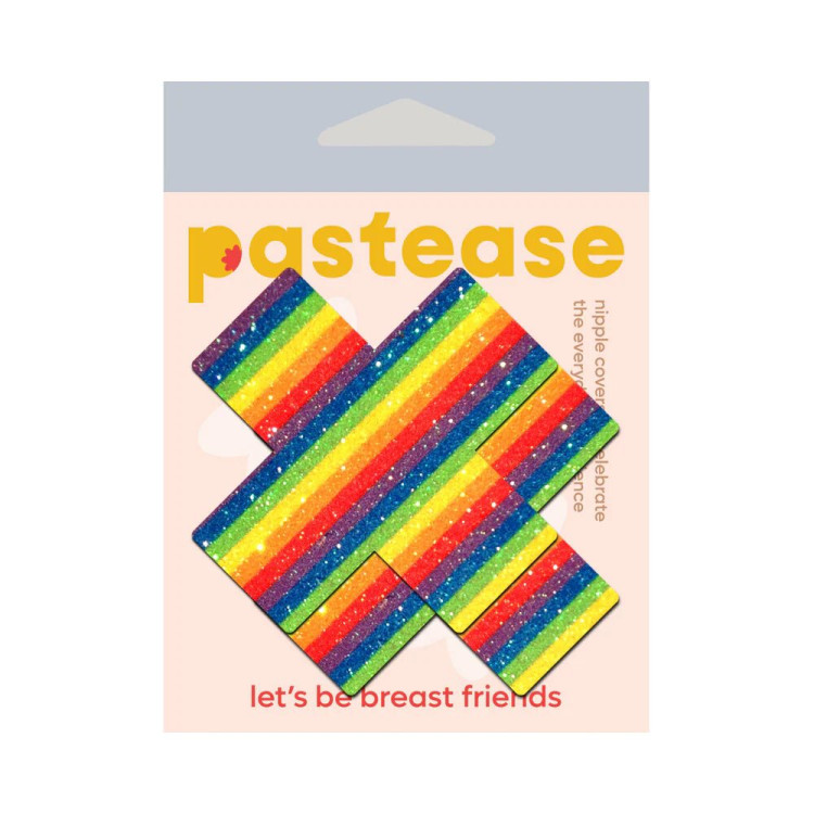 Pastease Glitter Pride Crosses Rainbow (86971) by Pastease | Pasties | SlipDix.com Pastease Glitter Pride Crosses Rainbow (86971) | SlipDix.com