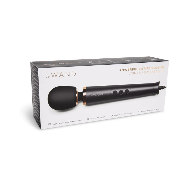 Le Wand Powerful Petite Plug-In Vibrating Massager Black Le Wand Powerful Petite Plug-In Vibrating Massager Black