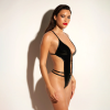 Oh La La Cheri Whipped Soft Cup Open Gusset Vinyl Teddy with Barbell Trim Oh La La Cheri Whipped Soft Cup Open Gusset Vinyl Teddy with Barbell Trim