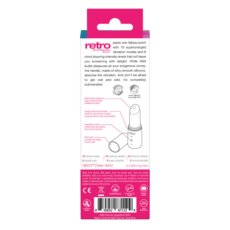 VeDO Retro Discreet Lipstick Bullet Vibe Pink VeDO Retro Discreet Lipstick Bullet Vibe Pink