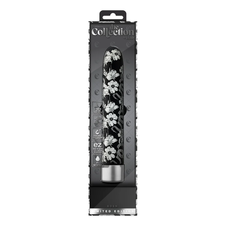 The Collection Eden 7 in. Slimline Vibrator Black The Collection Eden 7 in. Slimline Vibrator Black