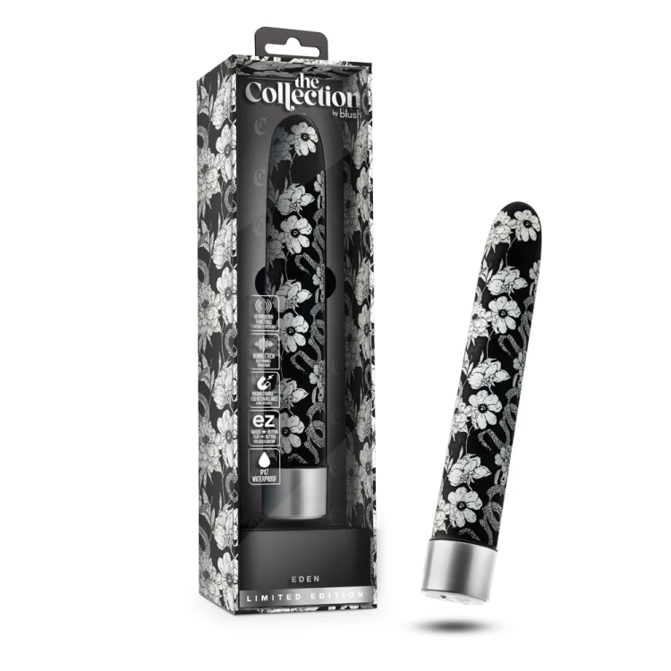 The Collection Eden 7 in. Slimline Vibrator Black The Collection Eden 7 in. Slimline Vibrator Black