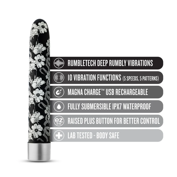 The Collection Eden 7 in. Slimline Vibrator Black The Collection Eden 7 in. Slimline Vibrator Black
