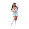Magic Silk Dress Up Head Cheerleader Costume Blue Magic Silk Dress Up Head Cheerleader Costume Blue