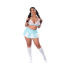Magic Silk Dress Up Head Cheerleader Costume Blue Magic Silk Dress Up Head Cheerleader Costume Blue