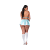 Magic Silk Dress Up Head Cheerleader Costume Blue Magic Silk Dress Up Head Cheerleader Costume Blue