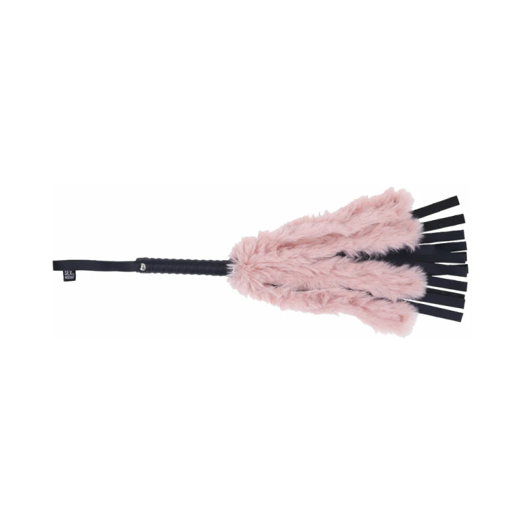 Brat Faux Fur & Vegan Leather Flogger Rose Gold & Black Brat Faux Fur & Vegan Leather Flogger Rose Gold & Black