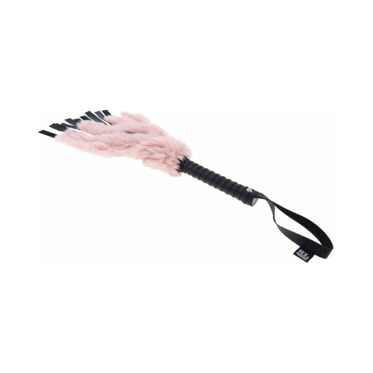 Brat Faux Fur & Vegan Leather Flogger Rose Gold & Black Brat Faux Fur & Vegan Leather Flogger Rose Gold & Black