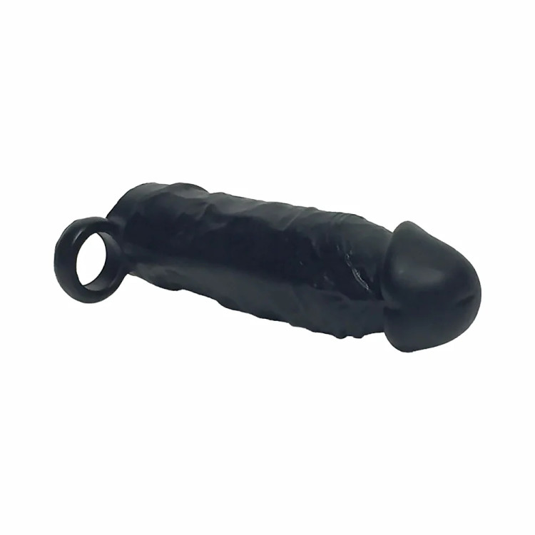 Boneyard Meaty Silicone Cock Extender Black Boneyard Meaty Silicone Cock Extender Black