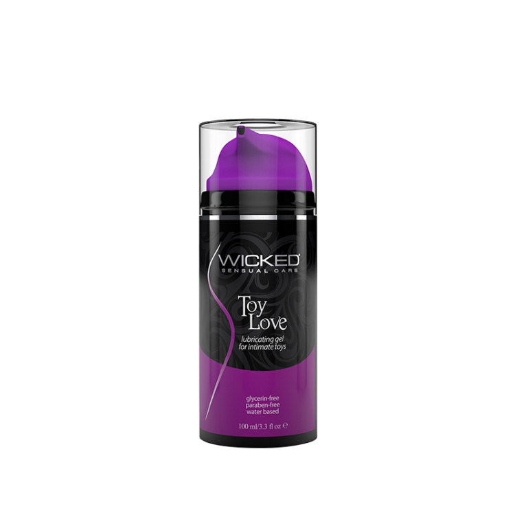 Wicked Toy Love Water-Based Lubricant Gel for Toys 3.3 oz. Wicked Toy Love Water-Based Lubricant Gel for Toys 3.3 oz.