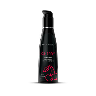Wicked Aqua Cherry Water-Based Flavored Lubricant 4 oz.