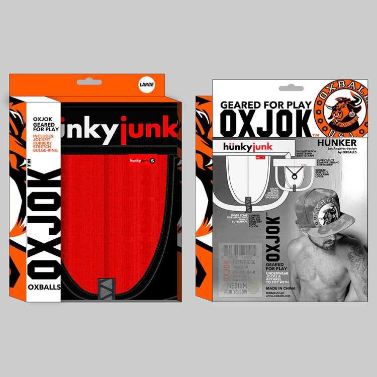 Oxballs Oxjok Hunker Comfy-Pouch Slider-Strap Jock Red Hot Oxballs Oxjok Hunker Comfy-Pouch Slider-Strap Jock Red Hot