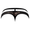 Male Power Lucifer Cut Out Strappy Thong Black