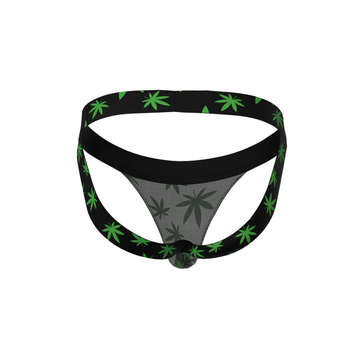 Male Power Hazy Dayz Jock Strap Pot Leaf