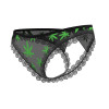 Magic Silk Hazy Dayz Crotchless Panty with Open Back Pot Leaf Magic Silk Hazy Dayz Crotchless Panty with Open Back Pot Leaf
