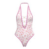 Magic Silk Daisy Teddy with Snap Crotch Daisy Print Magic Silk Daisy Teddy with Snap Crotch Daisy Print