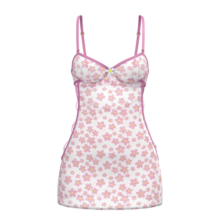 Magic Silk Daisy Dress & Tanga Set Daisy Print Magic Silk Daisy Dress & Tanga Set Daisy Print