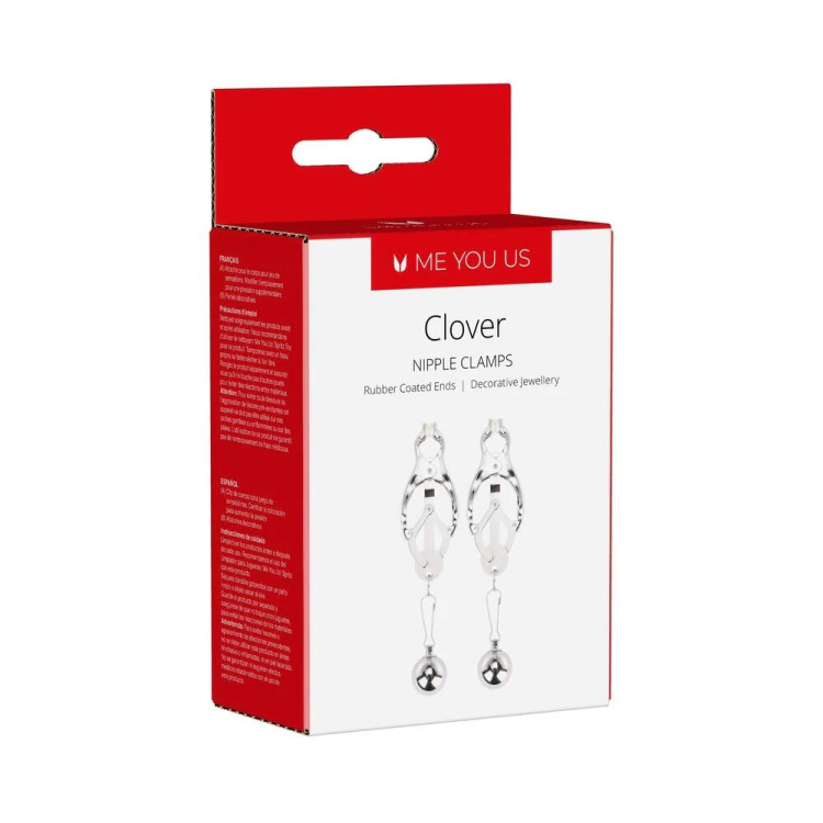 Clover Nipple Clamps Silver Clover Nipple Clamps Silver