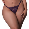 Magic Silk Leather & Lace Lace Thong Plum Magic Silk Leather & Lace Lace Thong Plum