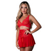 Magic Silk Sugar High Bralette Cincher Skirt & Thong Set Red Magic Silk Sugar High Bralette Cincher Skirt & Thong Set Red