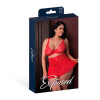 Magic Silk Sugar High Bralette Cincher Skirt & Thong Set Red Magic Silk Sugar High Bralette Cincher Skirt & Thong Set Red
