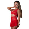 Magic Silk Sugar High Bralette Cincher Skirt & Thong Set Red Magic Silk Sugar High Bralette Cincher Skirt & Thong Set Red