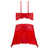Magic Silk Sugar High Bralette Cincher Skirt & Thong Set Red Magic Silk Sugar High Bralette Cincher Skirt & Thong Set Red