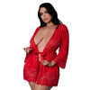 Magic Silk Sugar High 3/4 Sleeve Robe Red Magic Silk Sugar High 3/4 Sleeve Robe Red
