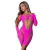 Magic Silk Seamless Long Sleeve Above the Knee Dress Pink Magic Silk Seamless Long Sleeve Above the Knee Dress Pink