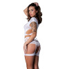 Magic Silk Seamless Stirrup Top & Short Set White Magic Silk Seamless Stirrup Top & Short Set White