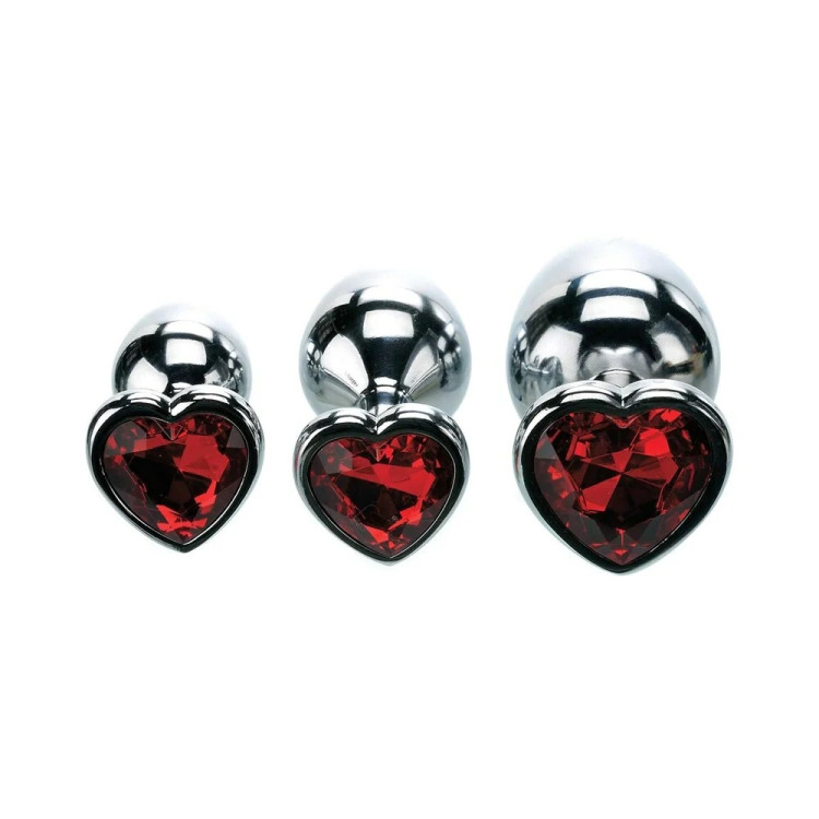 Three Hearts Gem Anal Plug Set Three Hearts Gem Anal Plug Set