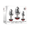 Three Hearts Gem Anal Plug Set Three Hearts Gem Anal Plug Set