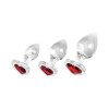 Red Heart Gem Glass Plug Set Red Heart Gem Glass Plug Set