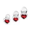Red Heart Gem Glass Plug Set Red Heart Gem Glass Plug Set