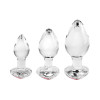 Red Heart Gem Glass Plug Set Red Heart Gem Glass Plug Set
