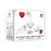 Red Heart Gem Glass Plug Set Red Heart Gem Glass Plug Set