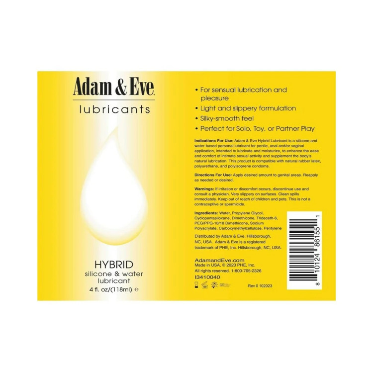 Adam & Eve Hybrid Lubricant 4 oz. Adam & Eve Hybrid Lubricant 4 oz.