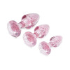 Glitter Gem Butt Plug Set Pink Glitter Gem Butt Plug Set Pink