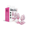 Glitter Gem Butt Plug Set Pink Glitter Gem Butt Plug Set Pink