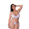 Magic Silk Sheer Passion Demi Bra & High Cut Tanga White/Lavender Magic Silk Sheer Passion Demi Bra & High Cut Tanga White/Lavender