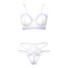 Magic Silk Sheer Passion Demi Bra & High Cut Tanga White/Lavender Magic Silk Sheer Passion Demi Bra & High Cut Tanga White/Lavender