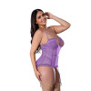 Magic Silk Sheer Passion Keyhole Basque & Crotchless G-String Very Peri Magic Silk Sheer Passion Keyhole Basque & Crotchless G-String Very Peri
