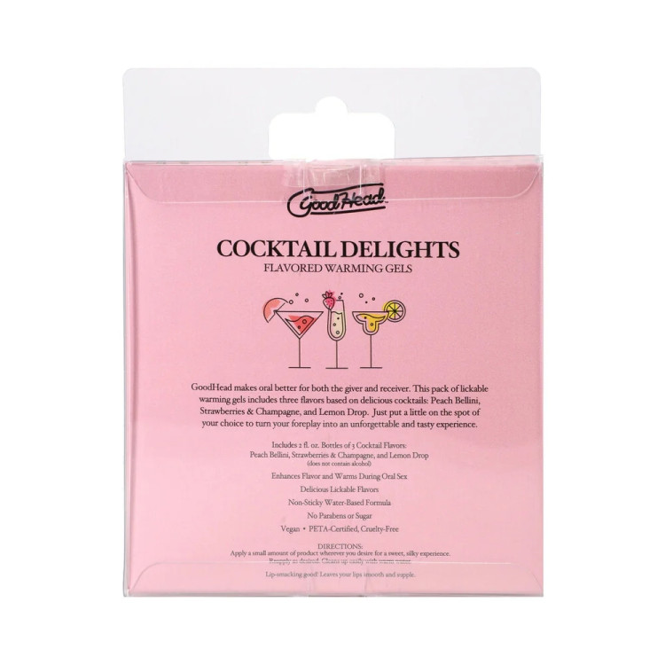 GoodHead Cocktail Delights Flavored Warming Gels 3-Pack GoodHead Cocktail Delights Flavored Warming Gels 3-Pack
