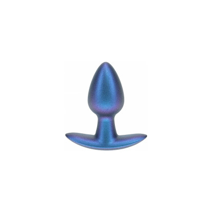 Ouch! Smooth Silicone 2.6 Inch Butt Plug in Metallic Blue