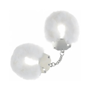 Heavy-Duty Fluffy Handcuffs White