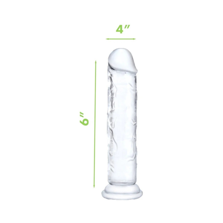 6 in. Ultracock Realistic Jelly Dildo Clear 6 in. Ultracock Realistic Jelly Dildo Clear